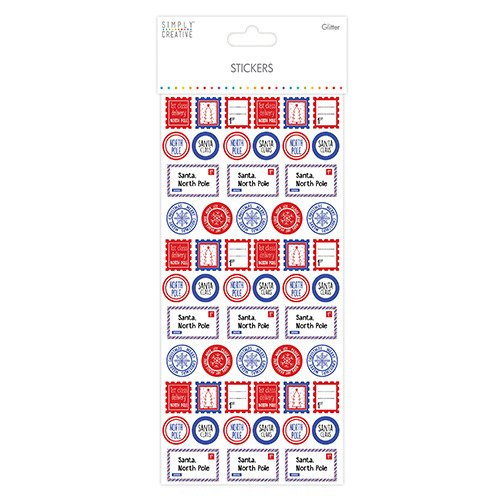 Naklejki z brokatem - Simply Creative - Stamps