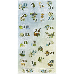 Papier 15x30 z elementami Die-cuts Premium - Craft o'clock - Carols in the Snow - Kalendarz Adwentowy