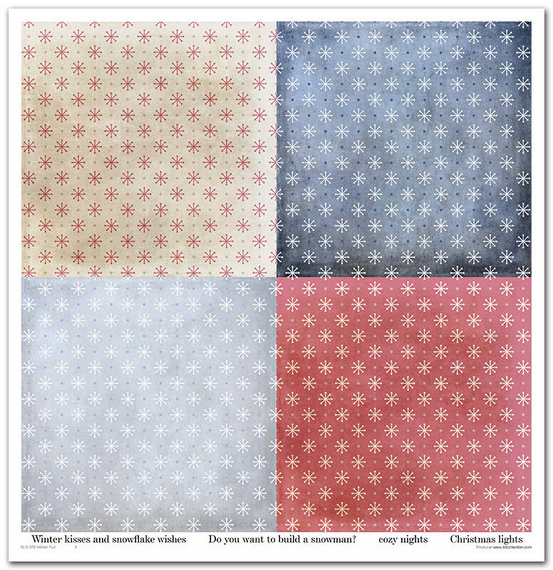 Zestaw papierów do scrapbookingu 30x30 - Itd Collection - Winter Fun