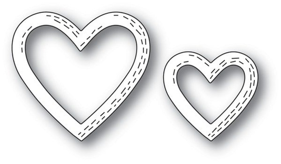 Wykrojnik - Poppystamps - Whittle Heart Frames ramki serca