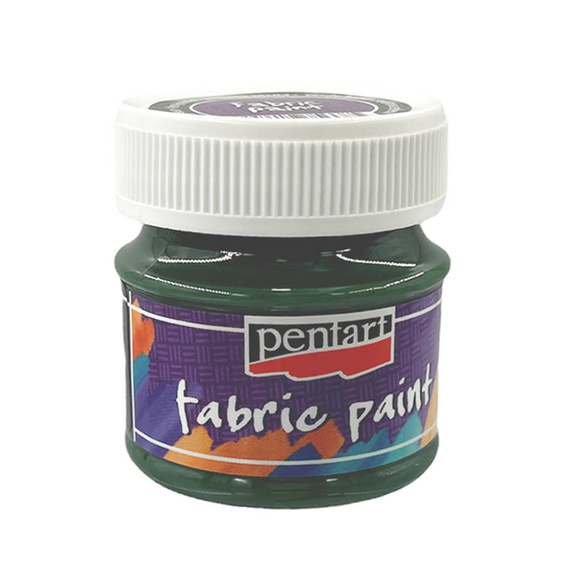 Farba do tkanin - fabric paint - sosnowa zieleń / pine green 50ml - Pentart