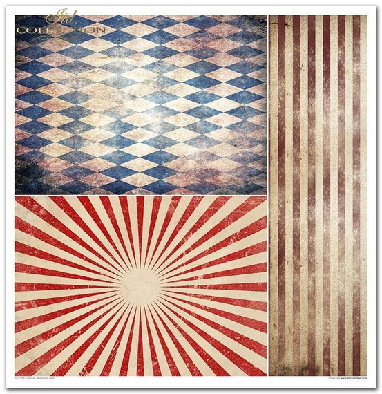 Zestaw papierów do scrapbookingu 30x30 - Carnival - Pierrot in love