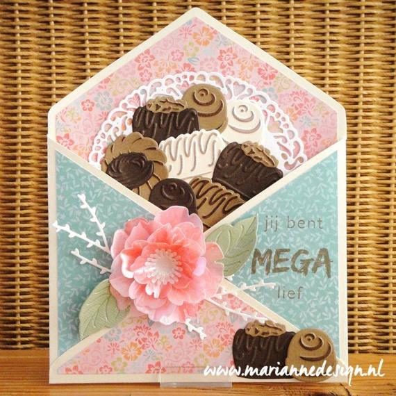 Wykrojnik - Marianne Design - Chocolate - czekoladki ciastka