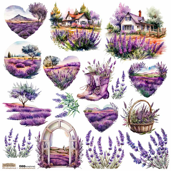 Naklejki - ScrapLove - Lavender 3