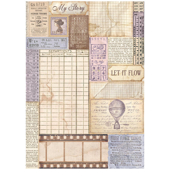 Papier ryżowy do decoupage A4 - Quiet Days Fotografia Vintage - Stamperia