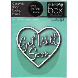 Wykrojnik - Memory Box - Get Well Soon Loving Heart serce