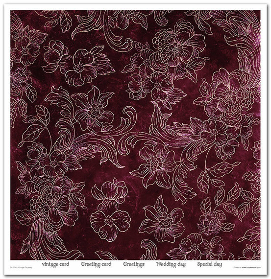 Zestaw papierów do scrapbookingu 30x30 - Itd Collection - Vintage Tapestry motywy tapetowe, vintage