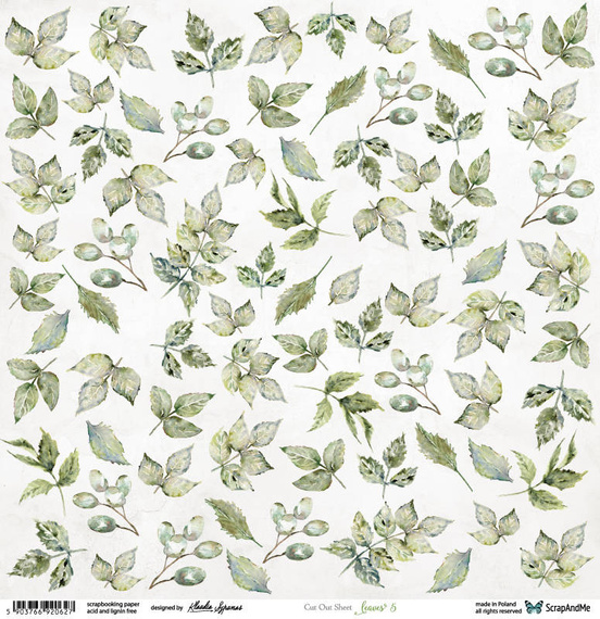 Papier 30x30 - ScrapAndMe - Leaves 5 - arkusz do wycinania