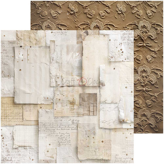 Zestaw papierów do scrapbookingu 20x20 - Craft o'clock - Plum & Caramel mix