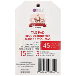 Tagi ozdobne - Tag pad - Prima Marketing - 25 & Peppermint
