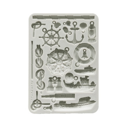 Foremka silikonowa - Stamperia - Silent Sea łódki kotwica ster