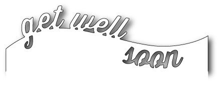 Wykrojnik - Memory Box - Curved Get Well Soon 99356