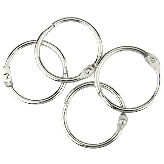 Kółko do spinania 38mm srebrne 1szt.