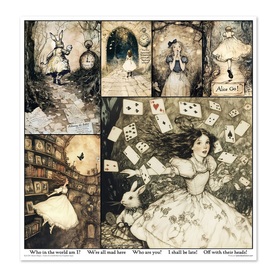 Zestaw papierów do scrapbookingu 30x30 - Alice's Magic 1 - Itd Collection