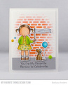 Stempel - My Favorite Things - Birthday Buddies dziewczynka z chorągiewką