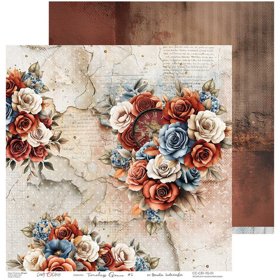Zestaw papierów do scrapbookingu 30x30 - Craft o'clock - Timeless Grace