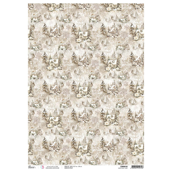 Papier ryżowy do decoupage A3 - Ciao Bella - Winter Season Home Sweet Home