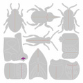 Wykrojnik Sizzix Thinlits - Patterned Bugs owady