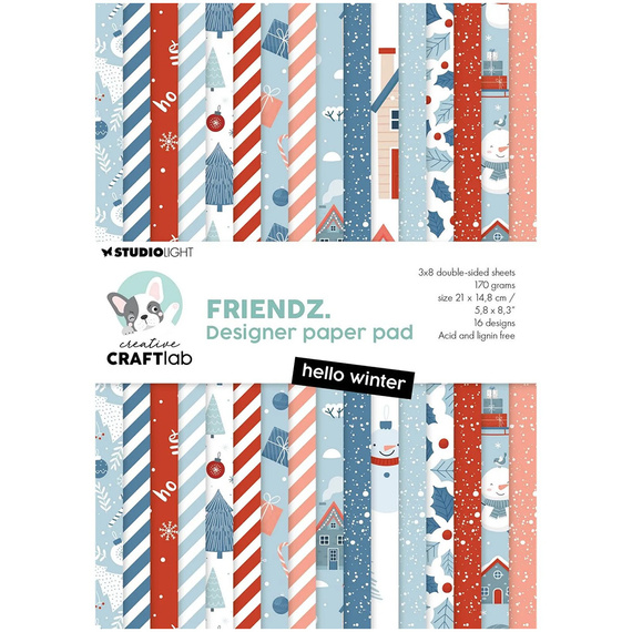 Zestaw papierów do scrapbokingu A5 - StudioLight - Hello Winter