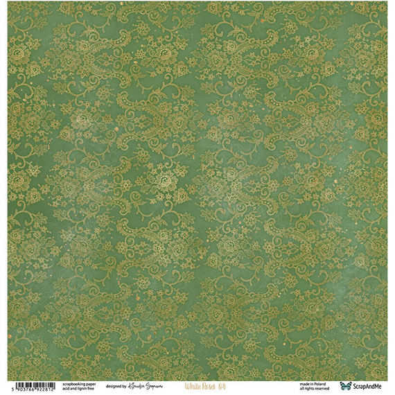 Papier do scrapbookingu 30x30 - ScrapAndMe - White Roses 03/04