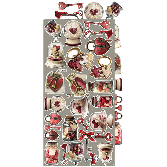 Zestaw dodatków do scrapbookingu - Craft o'clock - Spring in Love - mix 01