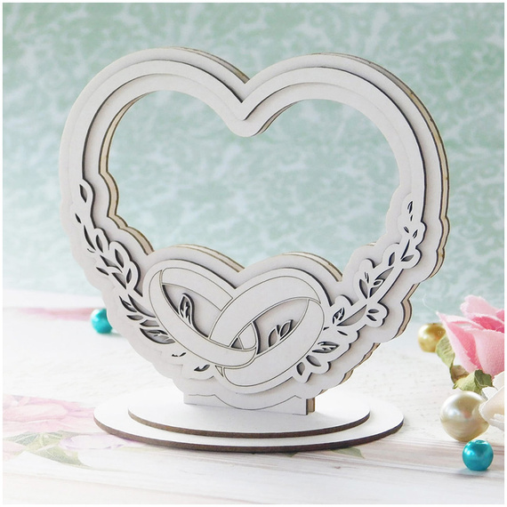 Tekturka - Dekoracja obrączki - dwustronna do exploding box - Kreatywna Pracownia