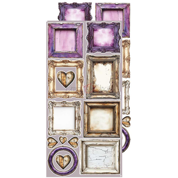 Zestaw dodatków do scrapbookingu - Craft o'clock - Plum & Caramel - Flowers & More