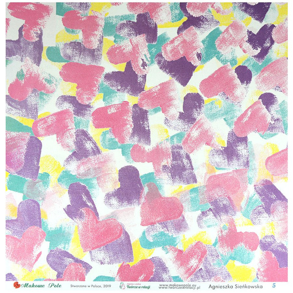 Papier do scrapbookingu 30,5x30,5 - Twórcze w relacji 5-6 - Makowe Pole