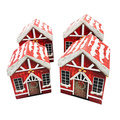 Zestaw 4 pudełek domek świąteczny - opakowanie prezentowe