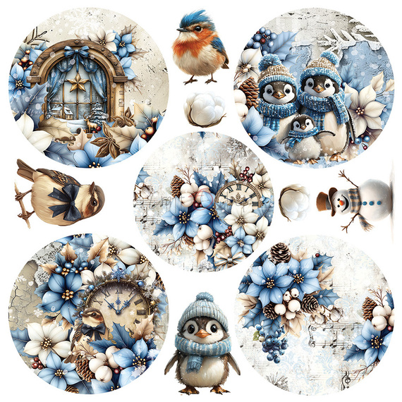 Zestaw papierów do scrapbookingu 20x20 - Craft o'clock - Jolly Season