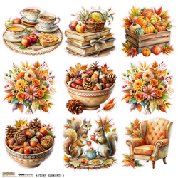 Naklejki papierowe - ScrapLove - Autumn Elements 4 - Jesienne elementy 4
