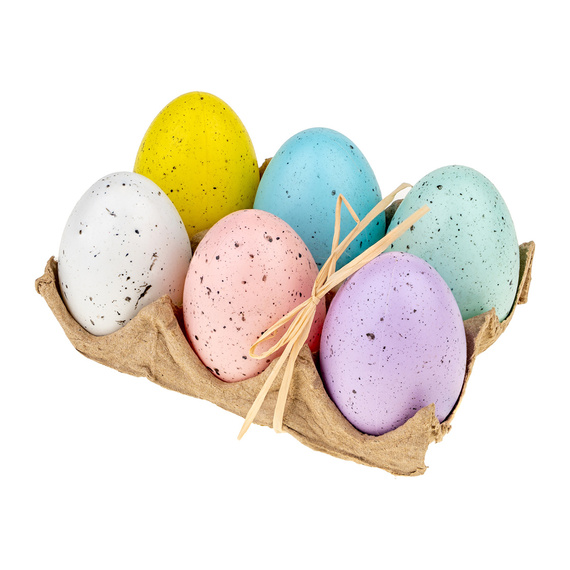 Jajka plastikowe pastelowe 6 cm - 6 szt