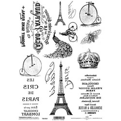 Papier do transferu CLASSIC A4 T60-014 wieża Eiffla, paw, korona