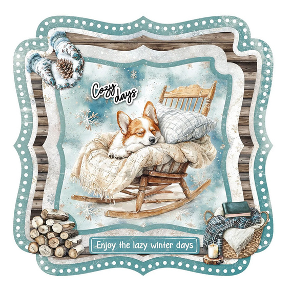 Zestaw papierów do scrapbookingu z elementami A4 - Snowy Winter Days