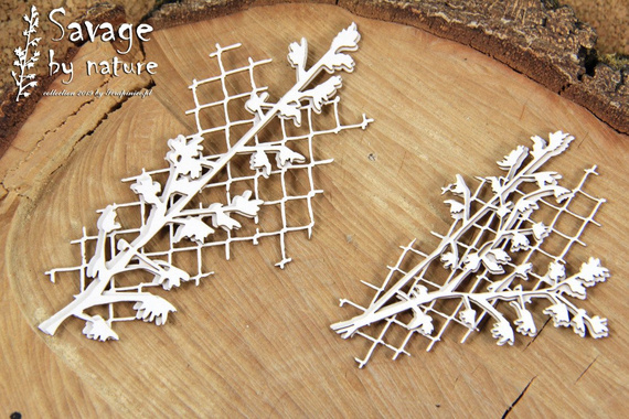 Tekturka - Savage by Nature - 2 małe 2 warstwowe dekory - Scrapiniec