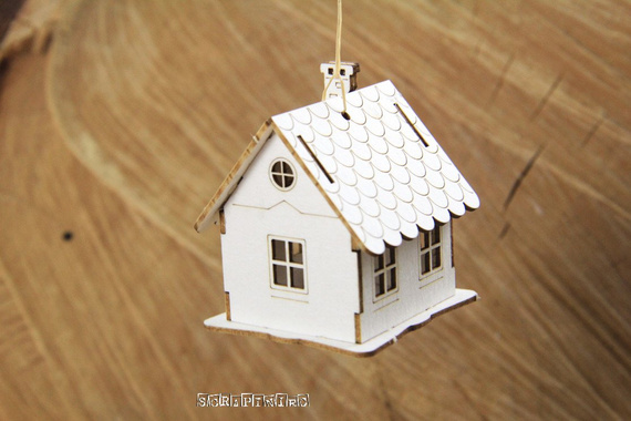 Tekturka 3D - Micro hut - mikro chatka - domek - 4cm wys - Scrapiniec