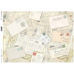 Papier ryżowy do decoupage A3 ITD-R005L stare listy