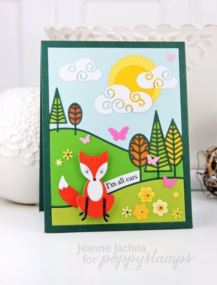 Wykrojnik - Poppystamps - Sly Fox / lis