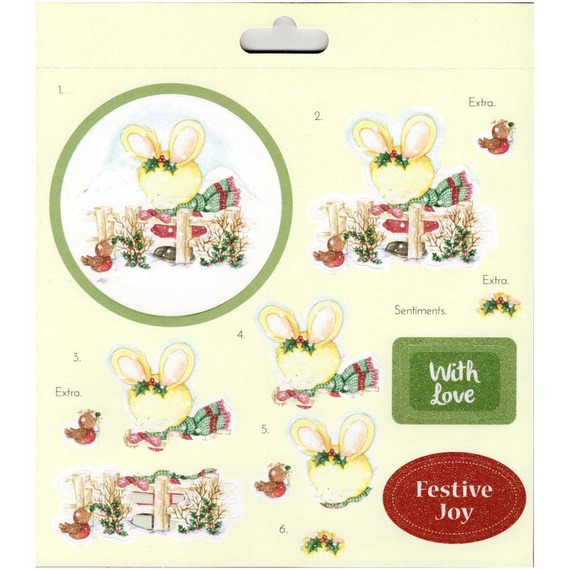 Zestaw papierów i elementów do scrapbookingu Christmas Decoupage & Paper Pad - Green