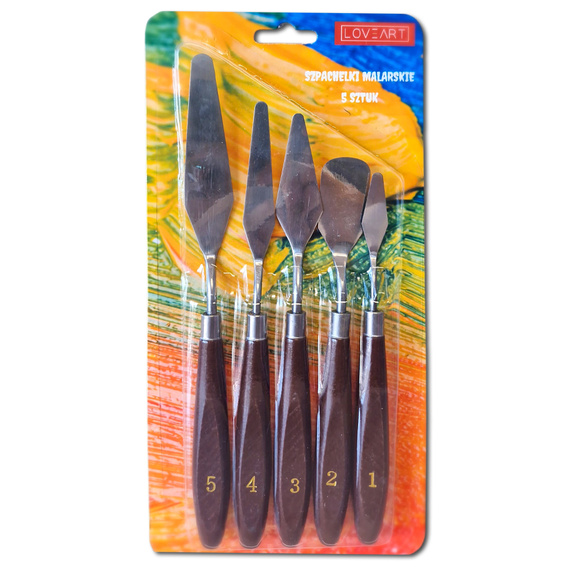Farby olejne Loveart 12x12ml Szpachelki malarskie 5 sztuk