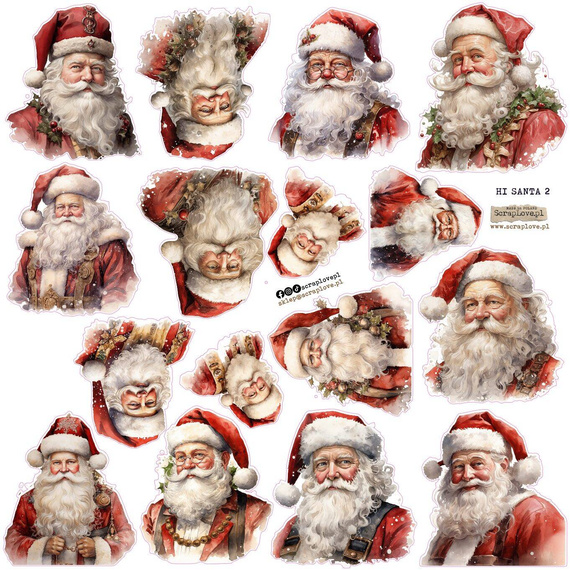 Naklejki - ScrapLove - Hi Santa 2