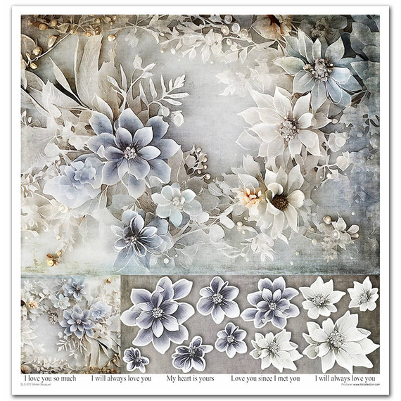 Zestaw papierów do scrapbookingu 30x30 - Itd Collection - Winter Bouquet