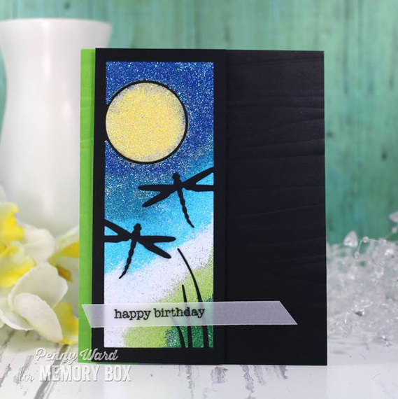 Wykrojnik - Memory Box - Dancing Dragonfly Collage - okienko ważki