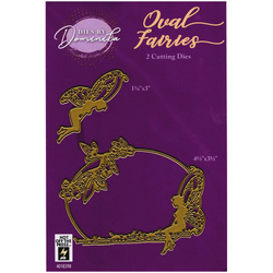 Wykrojnik do papieru - Hot Off The Press - Oval Fairies ramka wróżki