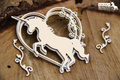 Tekturka Believe in Unicorns - 3D Hearts - Scrapiniec