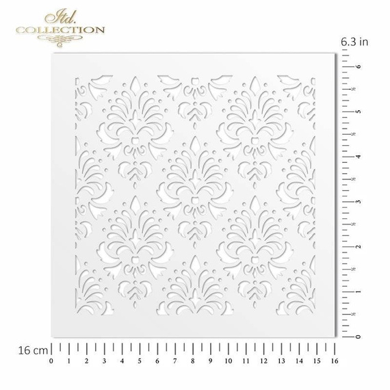Maska / szablon 16x16cm - ST0201 damask