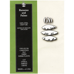 Wykrojnik - Poppystamps - Bananas and Palms - banany i liście palmowe