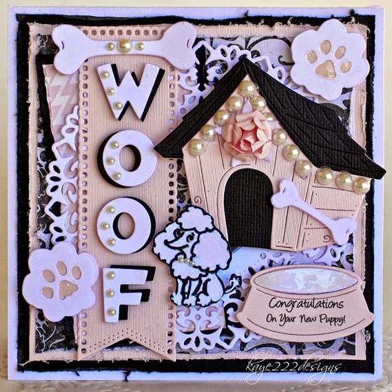 Wykrojnik - Cheery Lynn - Meow! & Woof! B560 - napisy