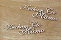 Tekturka Kocham Cię Mamo - napis 2,7x8cm - 2szt SC