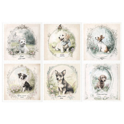 Zestaw papierów ryżowych - psy - RSM166 - Itd Collection